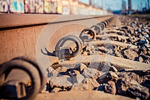 Railway track for high-speed trains