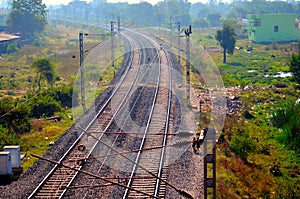 Railway track in India