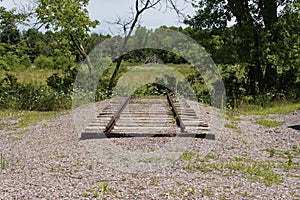 Railway track leading to nowhere