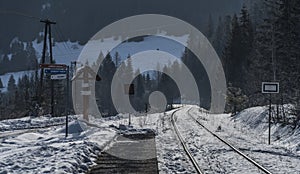 Railway track near village Dedinky