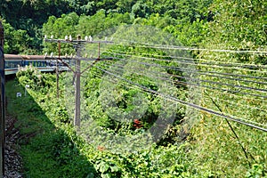 railway track over hai van pass in vietnam