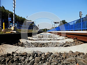 Railway track and platform