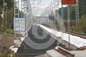 Railway track preparation for modernization, construction of a new railway track