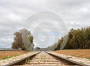 Railway track and sleepers