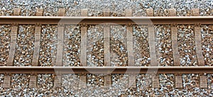 Railway track from a top view