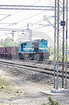 Railway Track and Train Locomotive