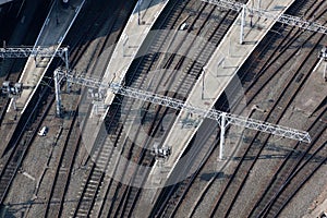 Railway track viewed from above