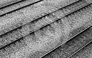 Railway tracks aligned in parallel