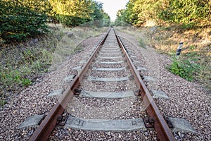 Railway tracks in Chernobyl Exclusion Zone