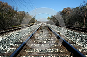 Railway tracks in countryside
