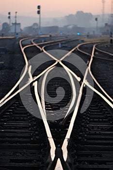 Railway Tracks in Dawn photo