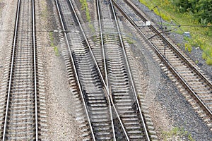 Railway tracks interchanges