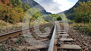 Railway tracks leading off into the distance