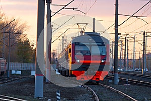 Railway tracks and overhead lines