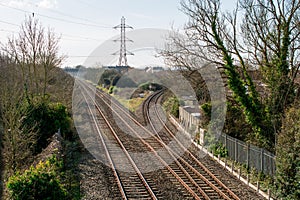 Railway tracks passes through the British  villages