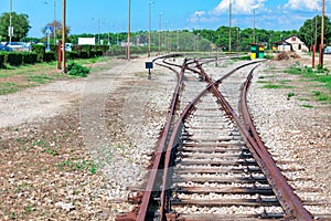 Railway tracks in a rural area