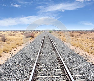 Railway tracks Windhoek Keetmanshoop, Namibia photo