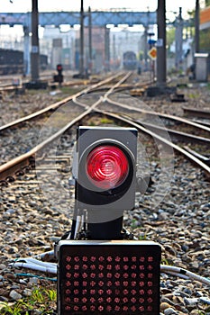 Railway and traffic light