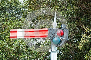 A railway traffic signal of British colonial era