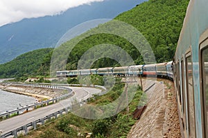Railway train in Vietnam