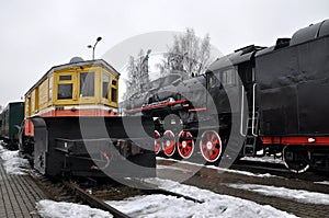 Railway transport. Old railway companies snow blower