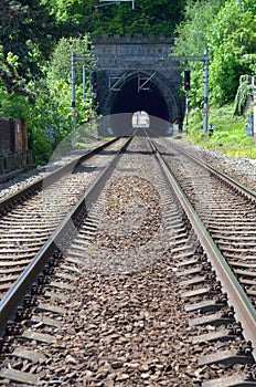 Railway tunnel entry