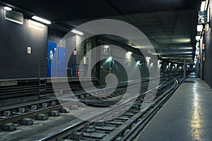 Railway tunnel in Lyon city