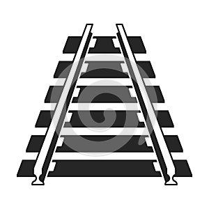 Railway vector icon.Black vector icon isolated on white background railway.