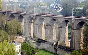 Railway viaduct Pulvermuhle in Luxembourg City