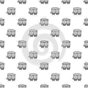 Railway wagon pattern vector seamless