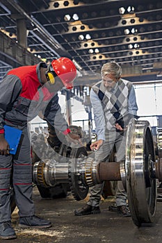 Railway Wheel Set Maintenance At Train Factory