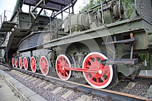 Railway wheels of the installation-conveyor marine railway artillery, USSR