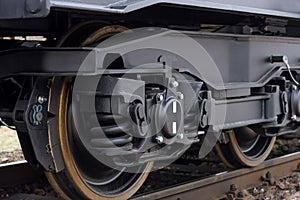 Railway wheels wagon .Freight cargo train. New 6-axled flat wagon ,Type: Sahmmn, Model WW 604 A, Transvagon AD