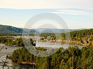 Railwaybridge on river