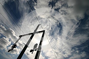 Railways wires photo