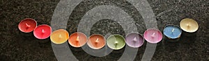 Raimbow Disposed Scented Chakra Candles