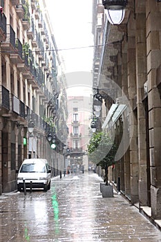 Rain in Barcelona