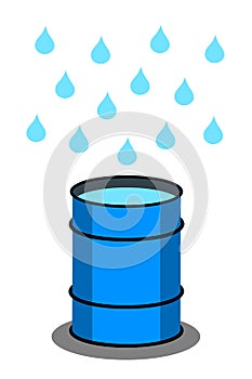 Rain barrel for rainwater harvesting during rain