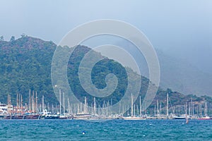 Rain in the bay of Marmaris