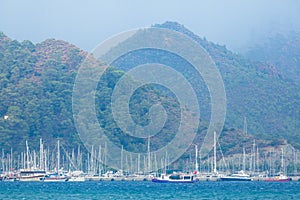 Rain in the bay of Marmaris