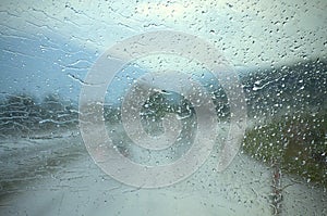 Rain car front window