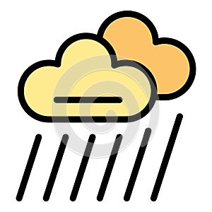 Rain cloud learn icon vector flat