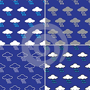 Rain cloud pattern seamless