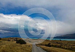 Rain clouds, Lake Pukaki, NZ.