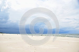 Rain clouds over the Baltic Sea