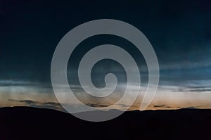Rain clouds over the mountains
