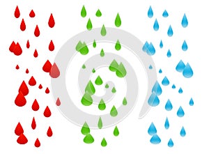 Rain Compositions Isolated on