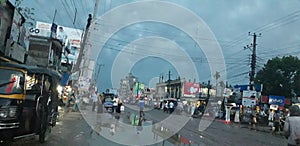 Rain day of busstand