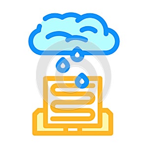 rain detection sensor color icon vector illustration