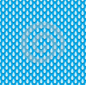 Rain drop geometric simple seamless vector texture blue and whit